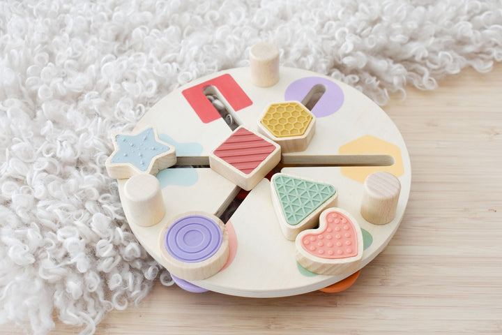 Wooden Shape and Colour Match Activity Table