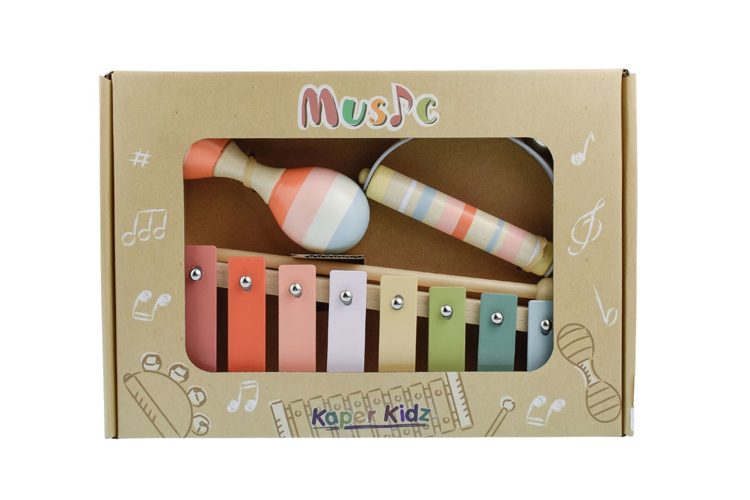Wooden Xylophone 3 Piece Music Set
