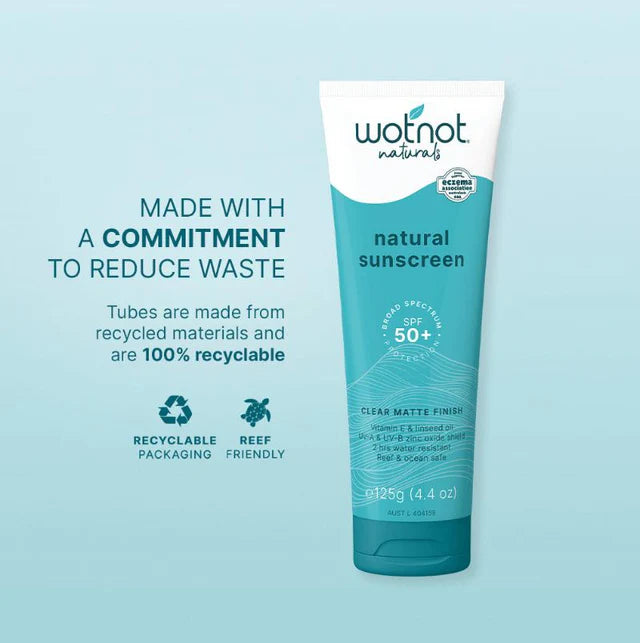 Wotnot Natural Sunscreen with Matte Finish SPF 50 125g
