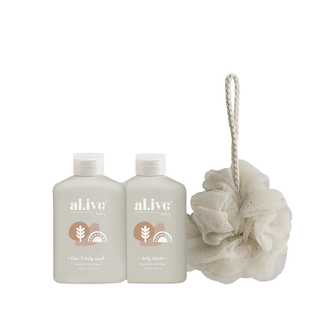al.ive Baby Travel Ornament Mini Baby Wash and Lotion Gift Set