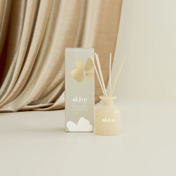 al.ive Mini Reed Diffuser - Golden Wattle & Citrus