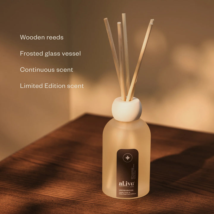 al.ive Reed Diffuser - Vanilla Cream & Tonka Bean