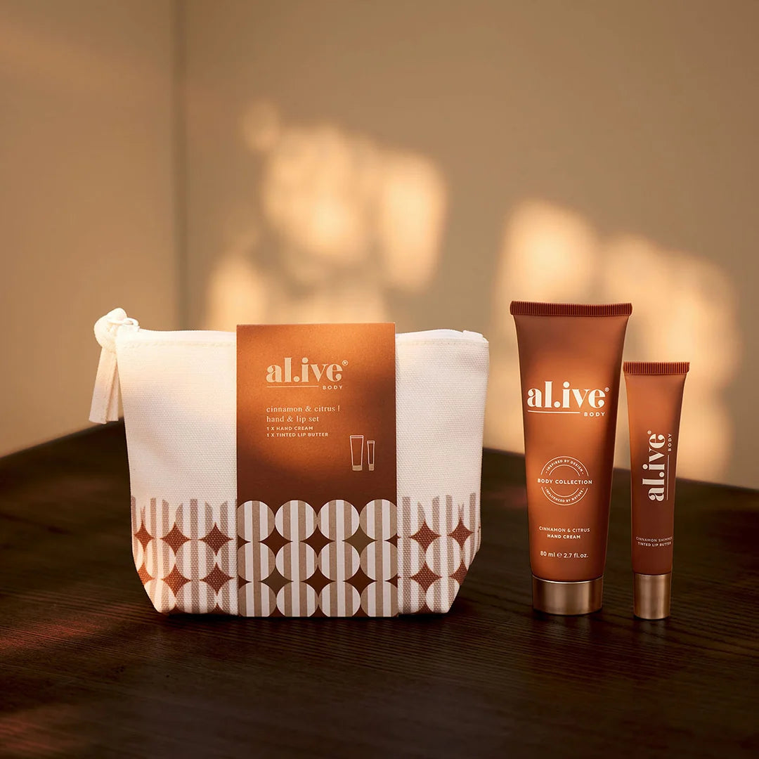 al.ive body Hand & Lip Gift Set - Cinnamon & Citrus