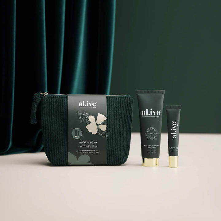 al.ive body Hand & Lip Gift Set - Fig & Toasted Chestnut