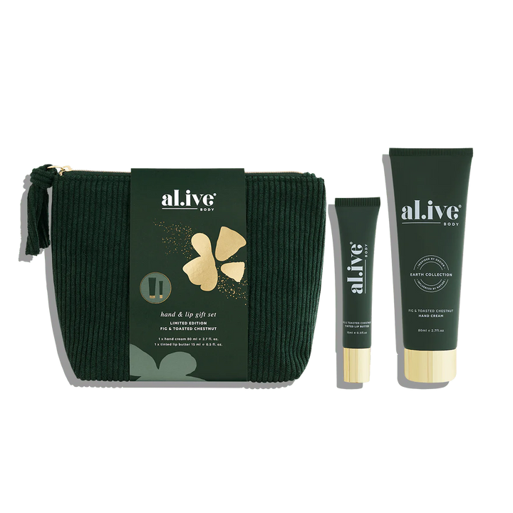 al.ive body Hand & Lip Gift Set - Fig & Toasted Chestnut