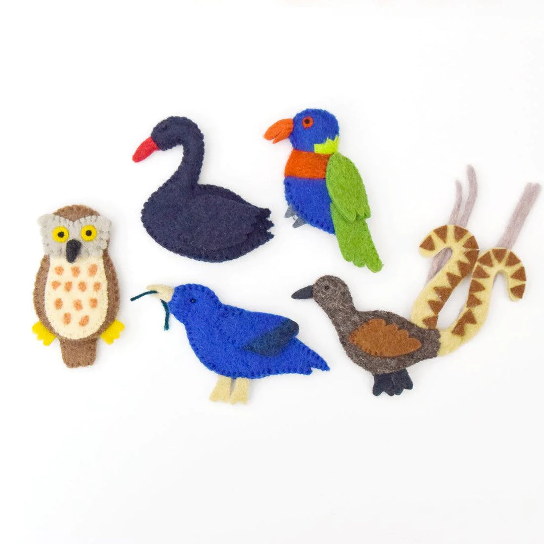 Felt Finger Puppet Set - Australian Birds