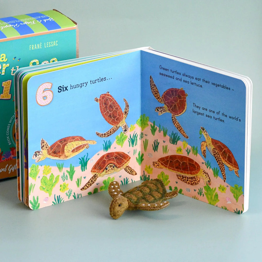 Australia Under the Sea 123 by Frané Lessac - Book and Finger Puppet Set