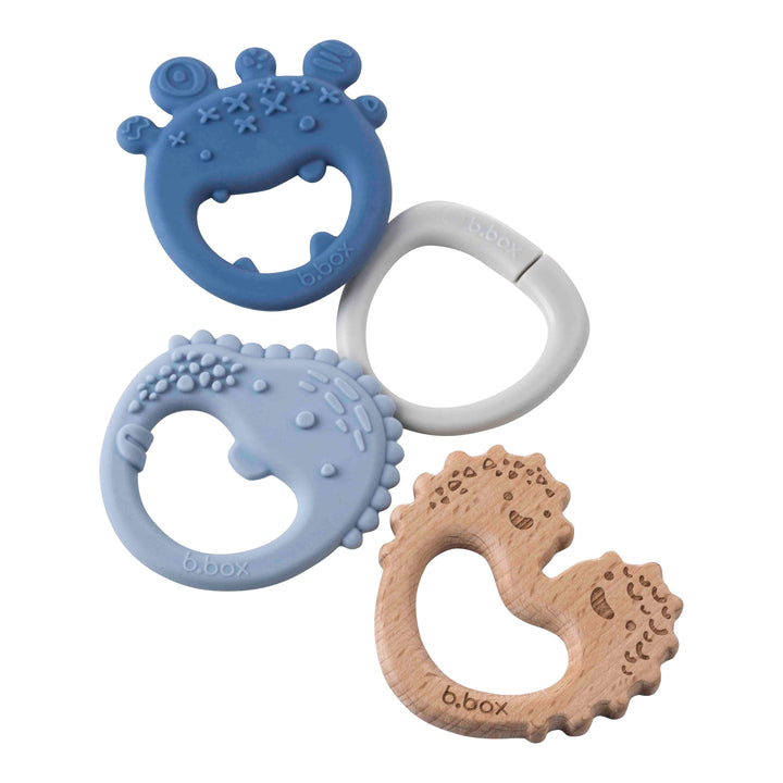 b.box Baby Keyring Trio Teether -  Assorted