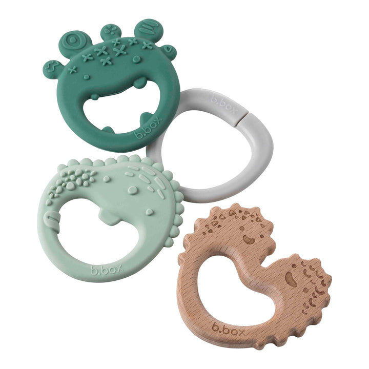 b.box Baby Keyring Trio Teether -  Assorted