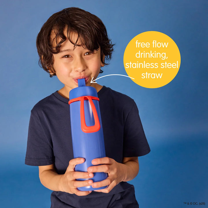 b.box Insulated Flip Top Drink Bottle 690ml - Superman