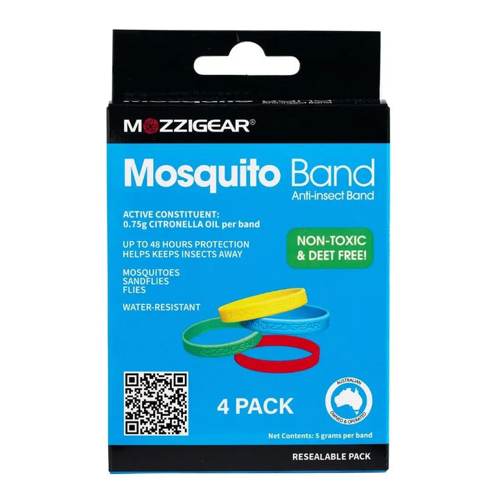 Mozzigear Adults Mosquito Band 4 Pack