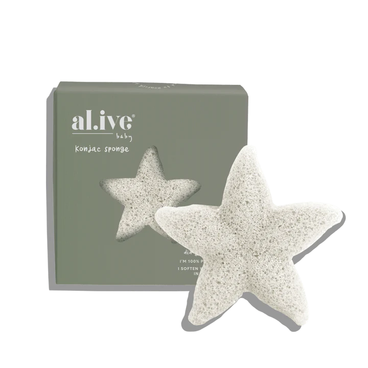 al.ive body Baby Konjac Sponge - White