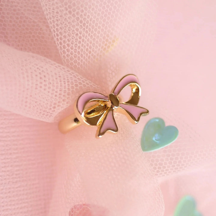 Lauren Hinkley Pink Bow Ring & Ballerina Box