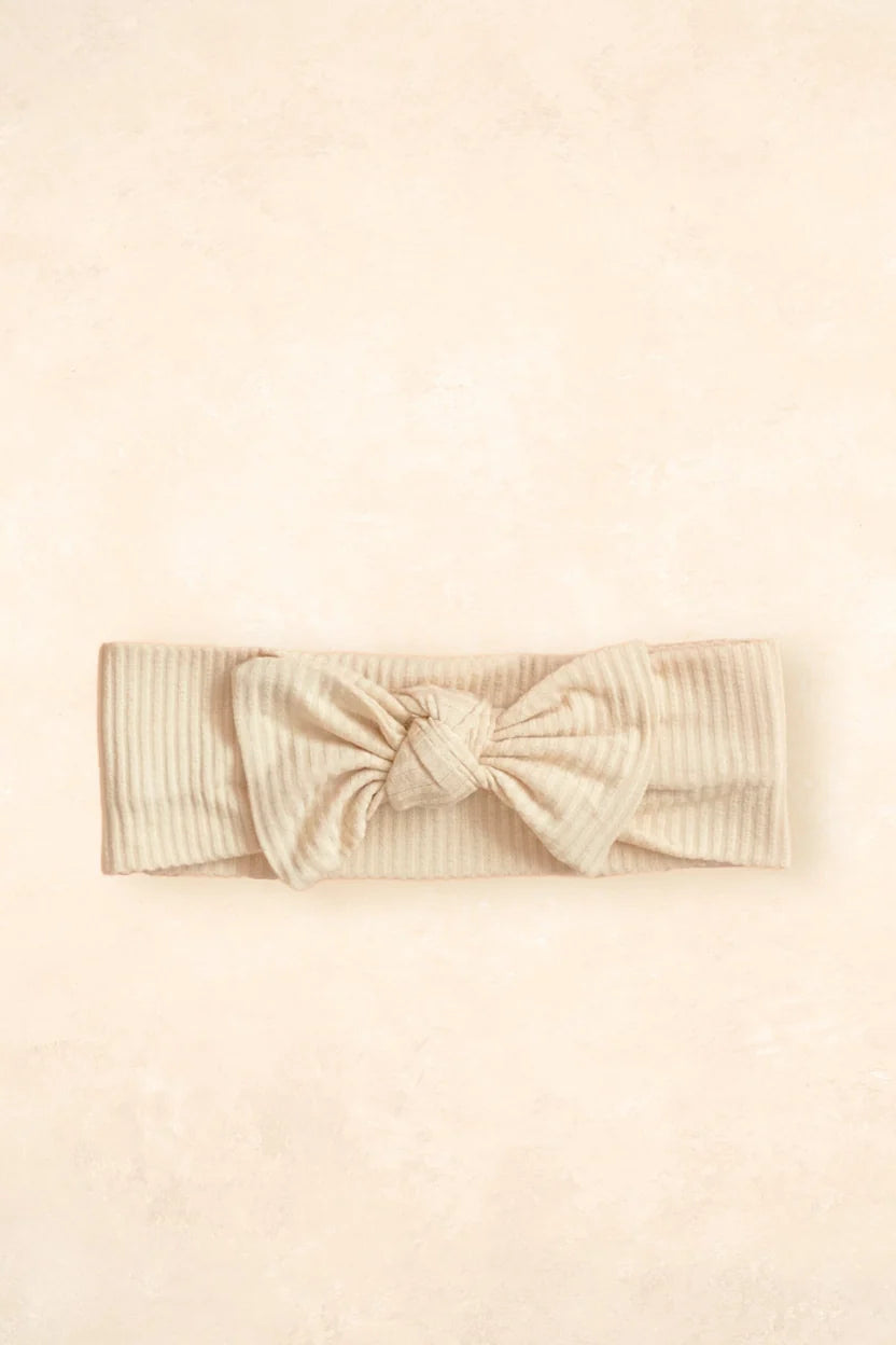 Kiin Organic Bamboo Stretch Bow Headband - Oat