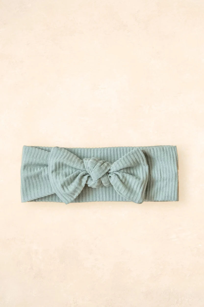 Kiin Organic Bamboo Stretch Bow Headband - Sage