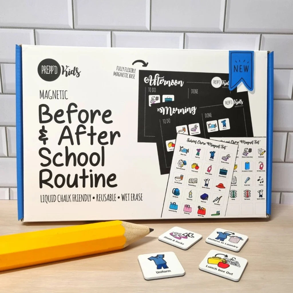 Preppd Kids Before & After School Magnetic Routine Chart (A4)