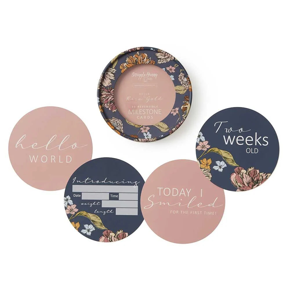 Snuggle Hunny Reversible Milestone Cards - Belle & Rose Gold – The ...