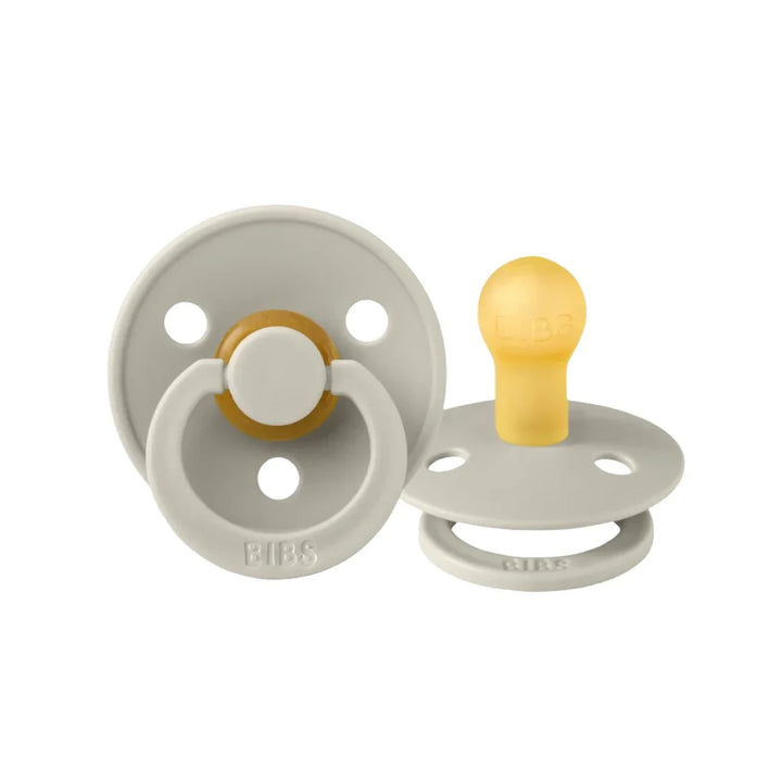 SALE BIBS Sand Round Dummies Twin Pack Size 1 (0-6 Months)