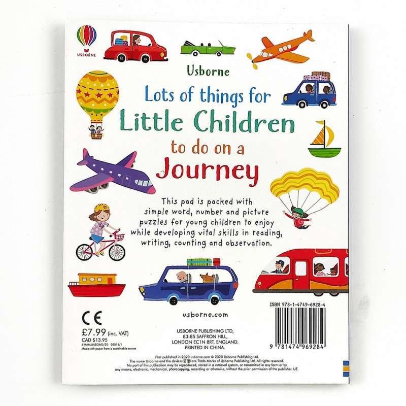 Usborne Lots Of Things For Little Children To Do On A Journey | Activity Book
