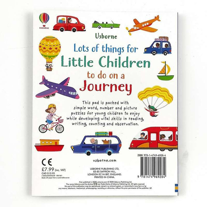 Usborne Lots Of Things For Little Children To Do On A Journey | Activity Book