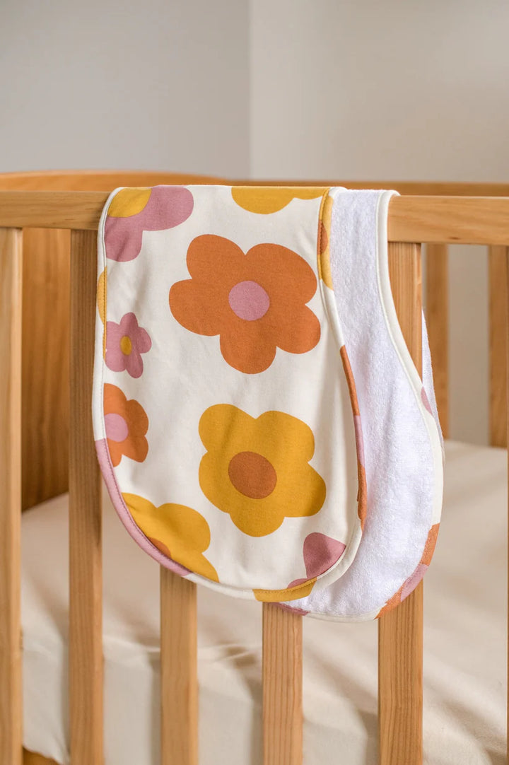 Kiin Organic Bamboo Cotton Burp Cloth - Bloom