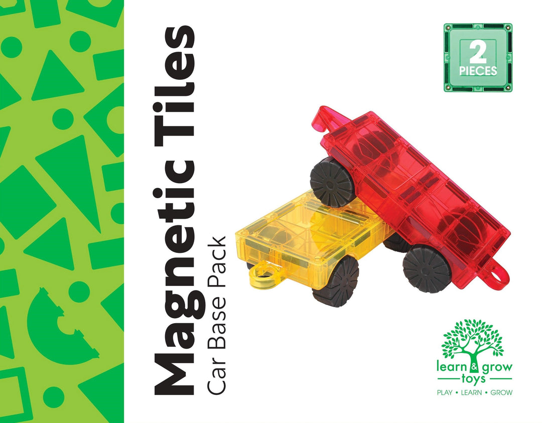 Learn & Grow Magnetic Tiles - Car Base Pack (2 Piece)