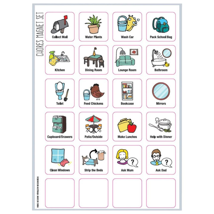 Preppd Kids Magnetic Chore Chart A4