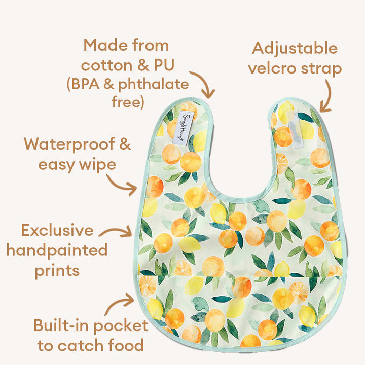 Snuggle Hunny Waterproof Snuggle Bib - Citrus Squeeze