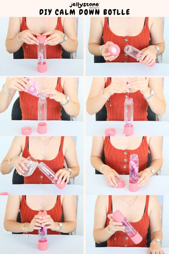Jellystone DIY Calm Down Sensory Bottle - Bubblegum Pink