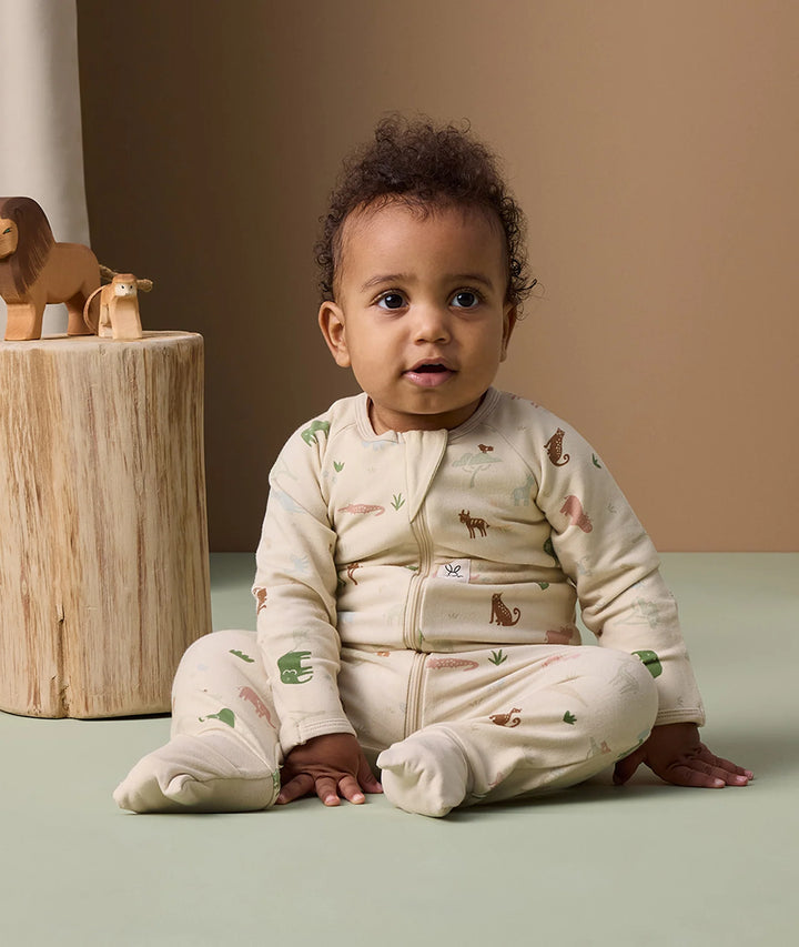 ergoPouch Layer | Long Sleeve Zip Bodysuit 0.2 TOG -  Savannah