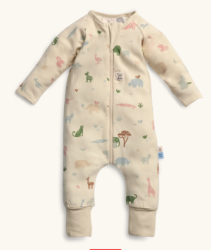 ergoPouch Layer | Long Sleeve Zip Bodysuit 0.2 TOG -  Savannah