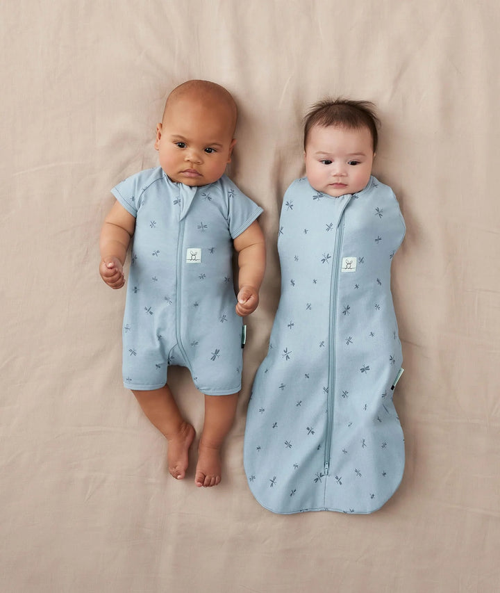 ergoPouch Layer | Short Sleeve Zip Bodysuit 0.2 TOG - Dragonflies