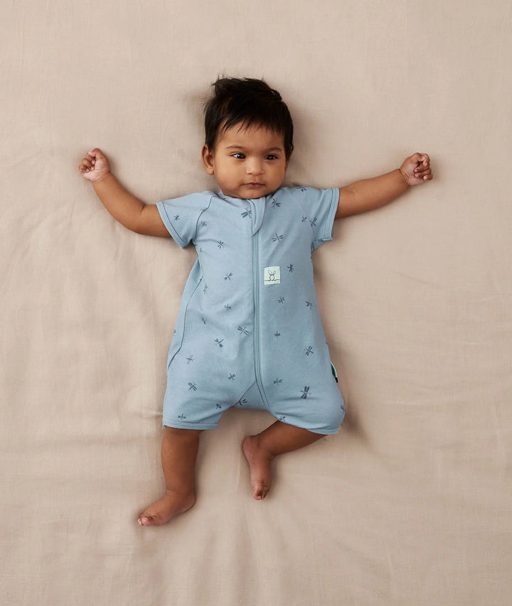 ergoPouch Layer | Short Sleeve Zip Bodysuit 0.2 TOG - Dragonflies