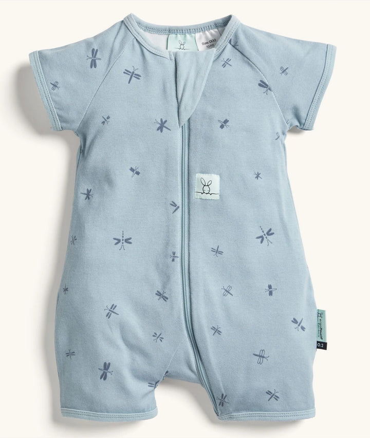 ergoPouch Layer | Short Sleeve Zip Bodysuit 0.2 TOG - Dragonflies