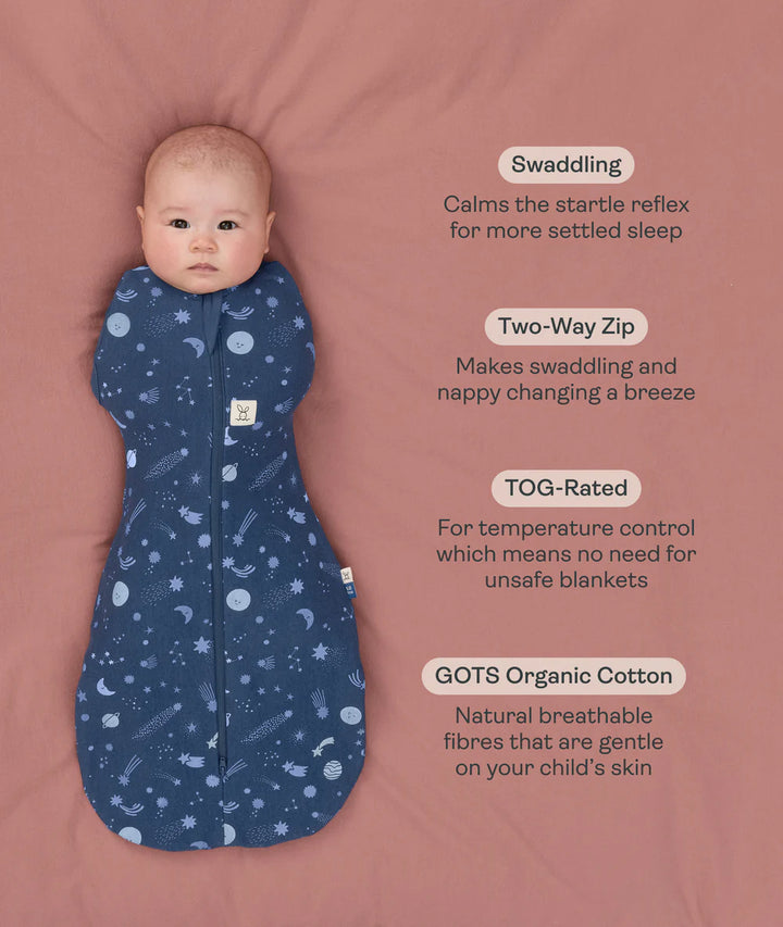 ergoPouch Cocoon Zip Swaddle Bag 2.5 TOG - Starbeam