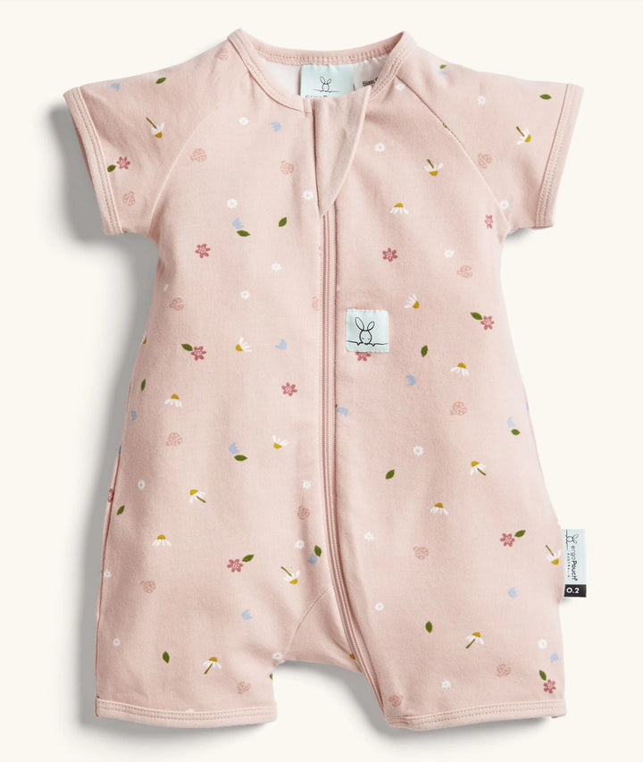ergoPouch Layer | Short Sleeve Zip Bodysuit 0.2 TOG - Daises