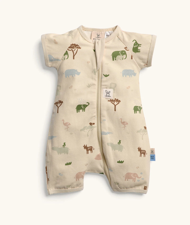 ergoPouch Layer | Short Sleeve Zip Bodysuit 0.2 TOG -  Savannah