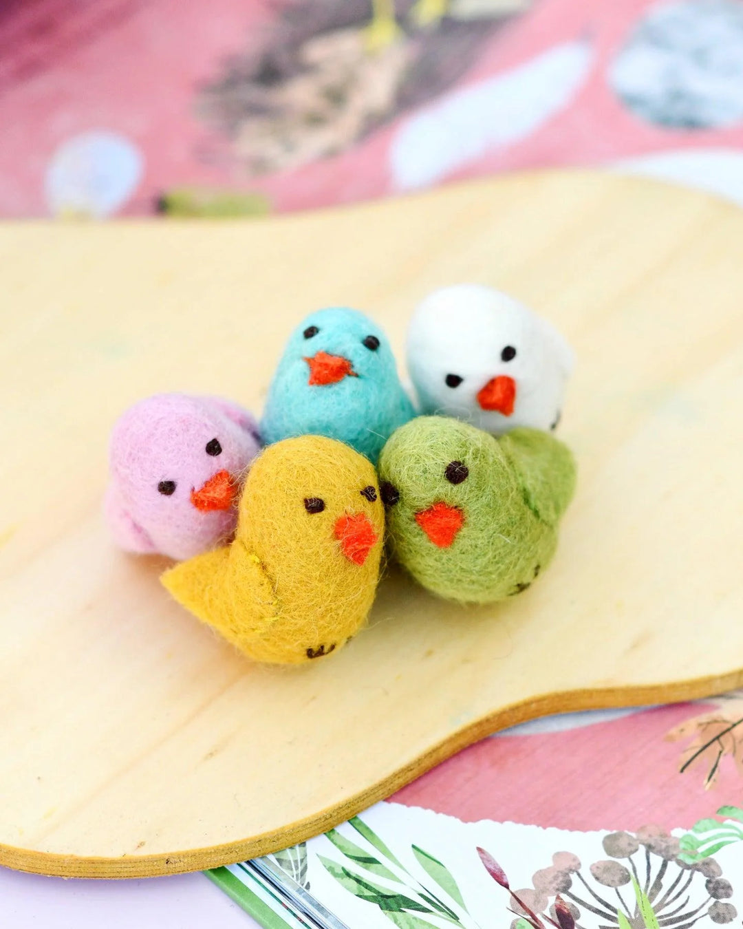 Felt Colourful Chicks (Set of 5)