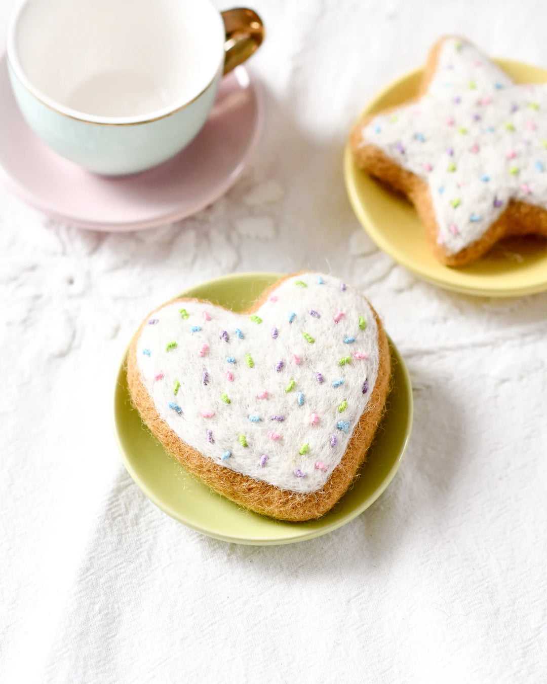 Felt Heart & Star Icing Cookie with Sprinkles