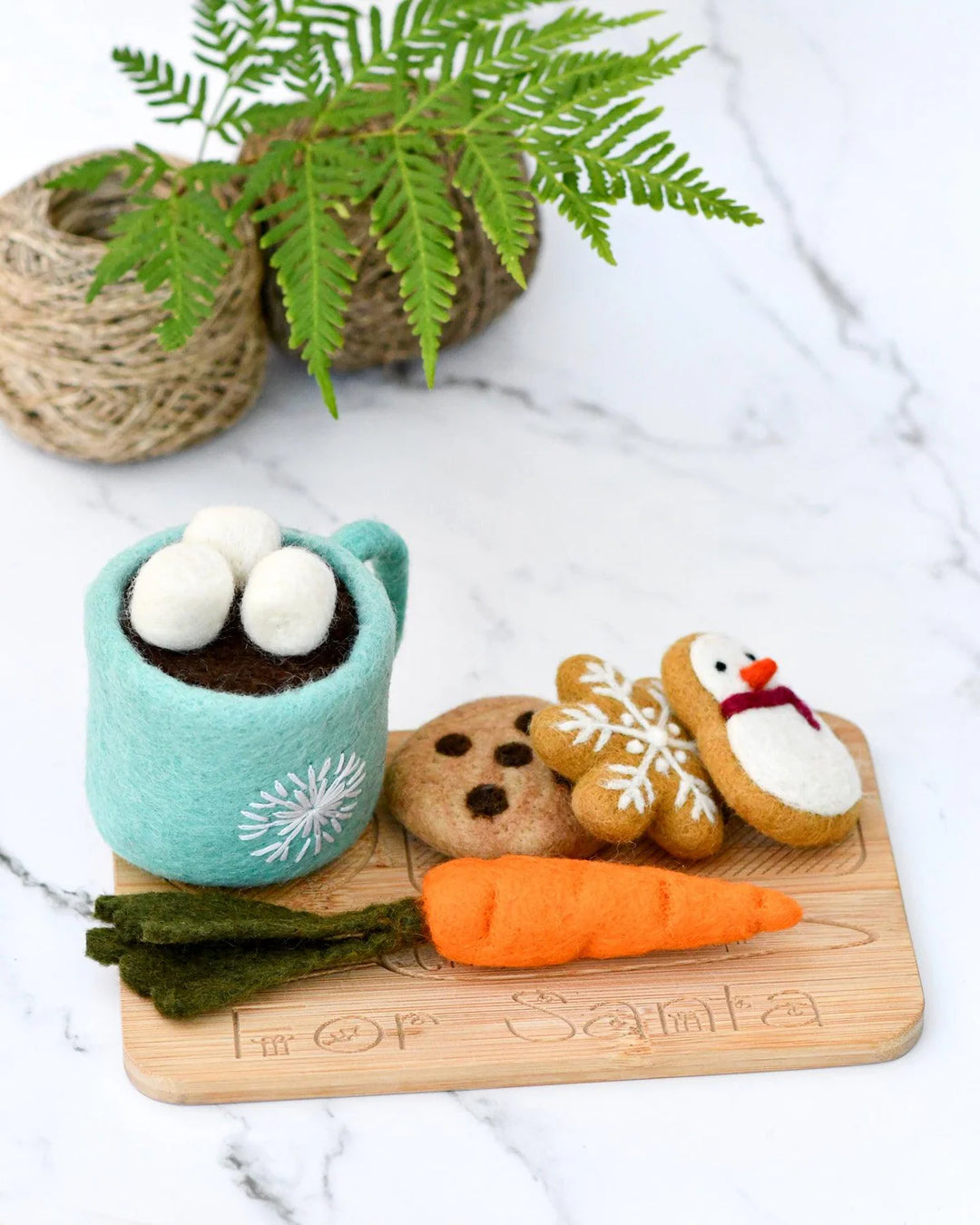 Handmade Felt Christmas Eve Santa Snacks