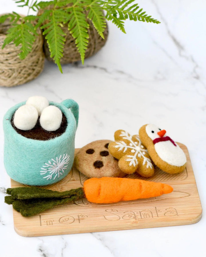 Handmade Felt Christmas Eve Santa Snacks