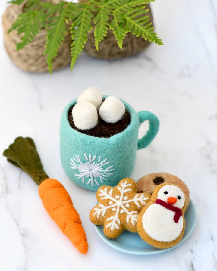 Handmade Felt Christmas Eve Santa Snacks