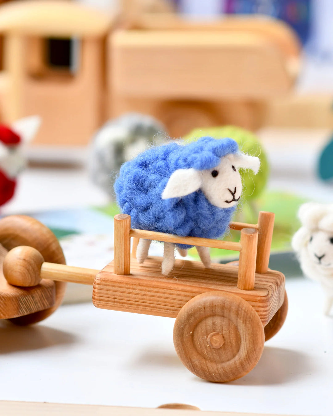 Felt Blue Sheep Toy