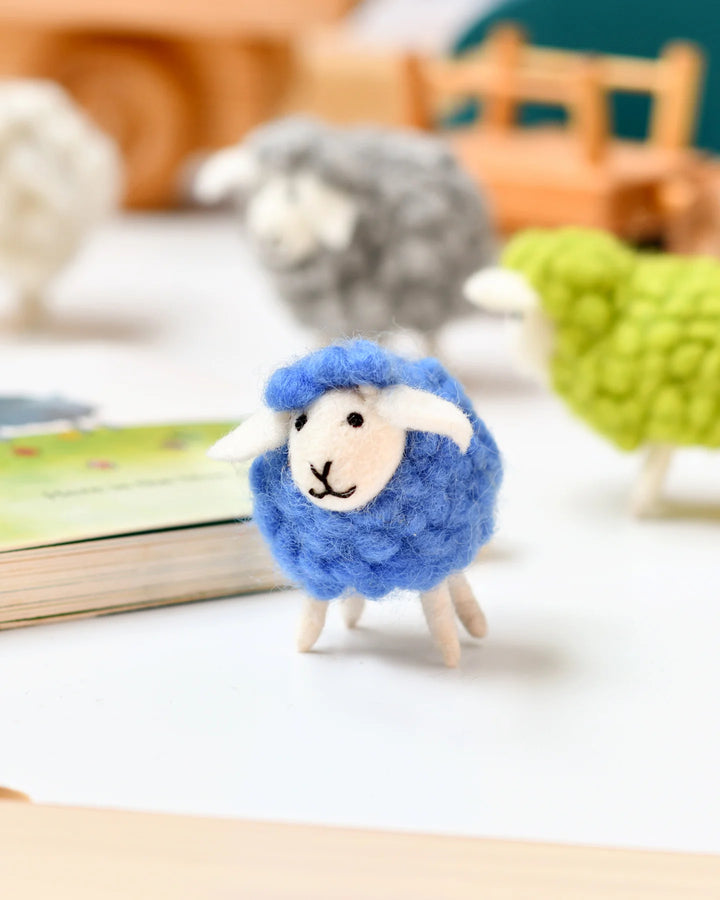 Felt Blue Sheep Toy