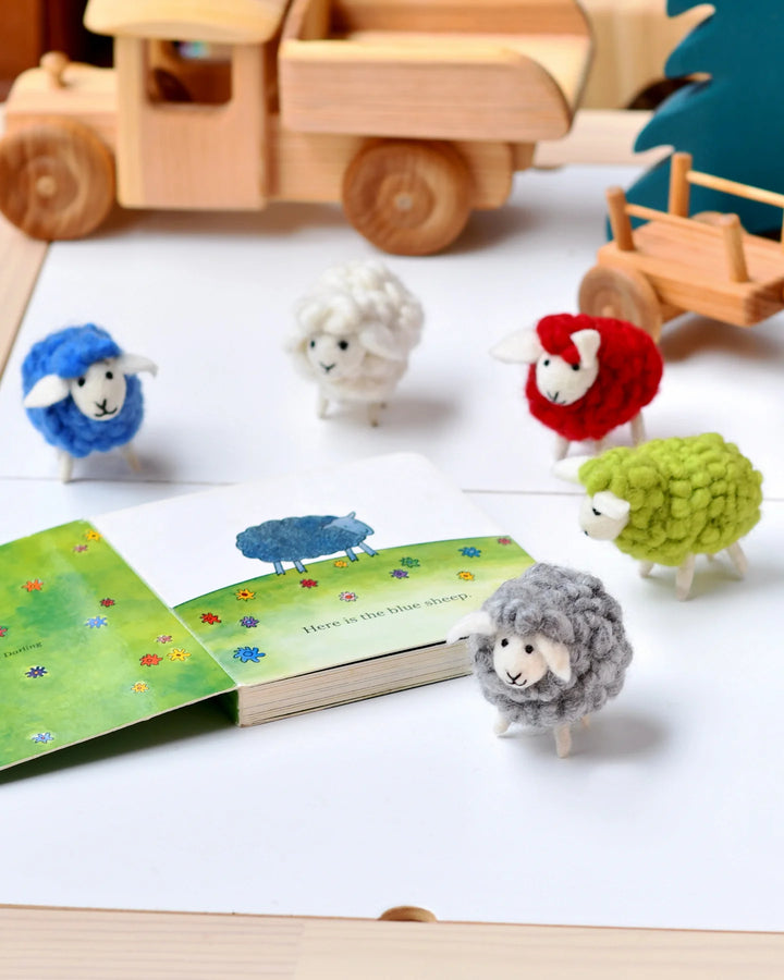 Felt Blue Sheep Toy