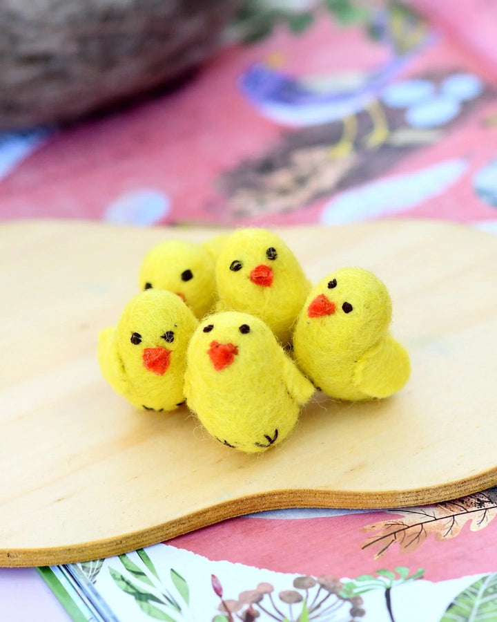 Felt Yellow Chicks (Set of 5)