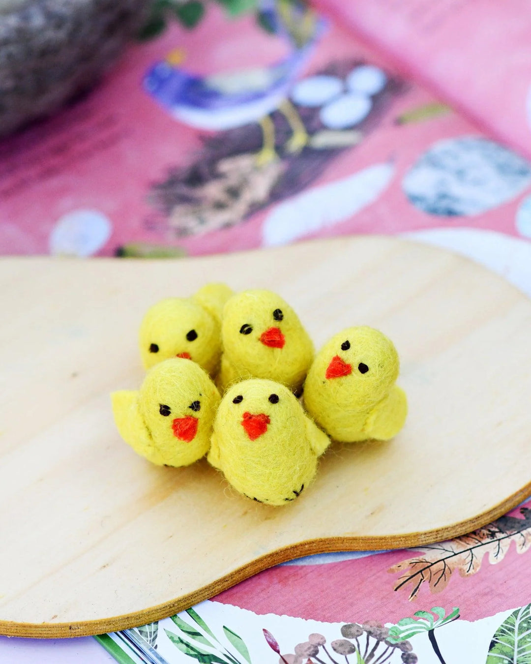 Felt Yellow Chicks (Set of 5)