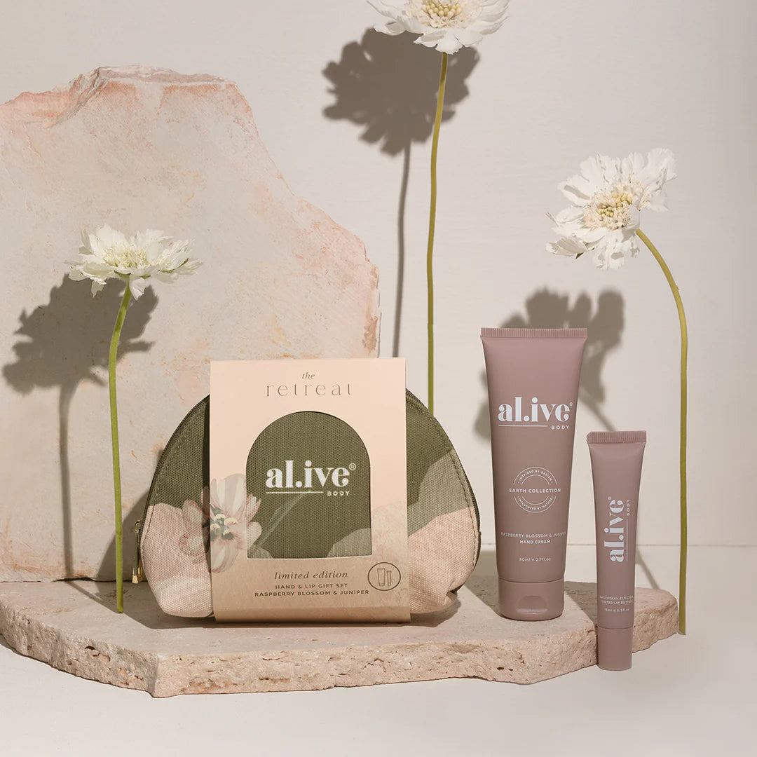 al.ive Body Hand  & Lip Gift Set - Raspberry Blossom & Juniper