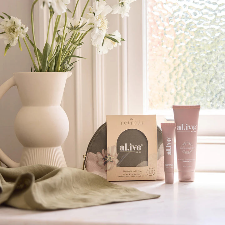 al.ive Body Hand  & Lip Gift Set - Raspberry Blossom & Juniper
