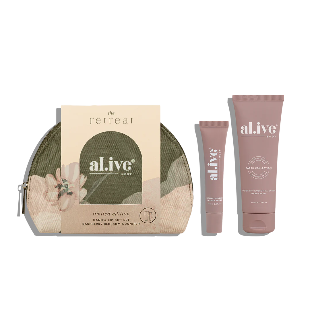 al.ive Body Hand  & Lip Gift Set - Raspberry Blossom & Juniper